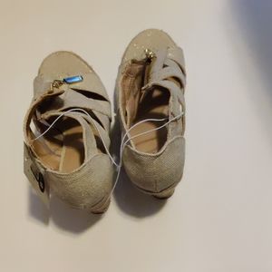 Macie front zip espadrille wedge